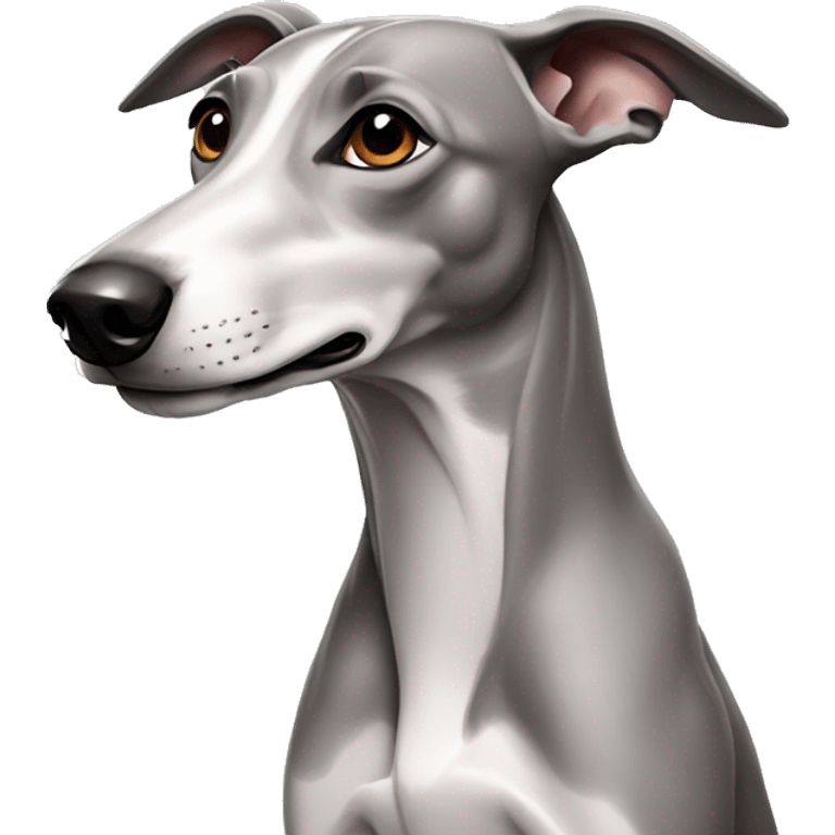 grey whippet dog emoji