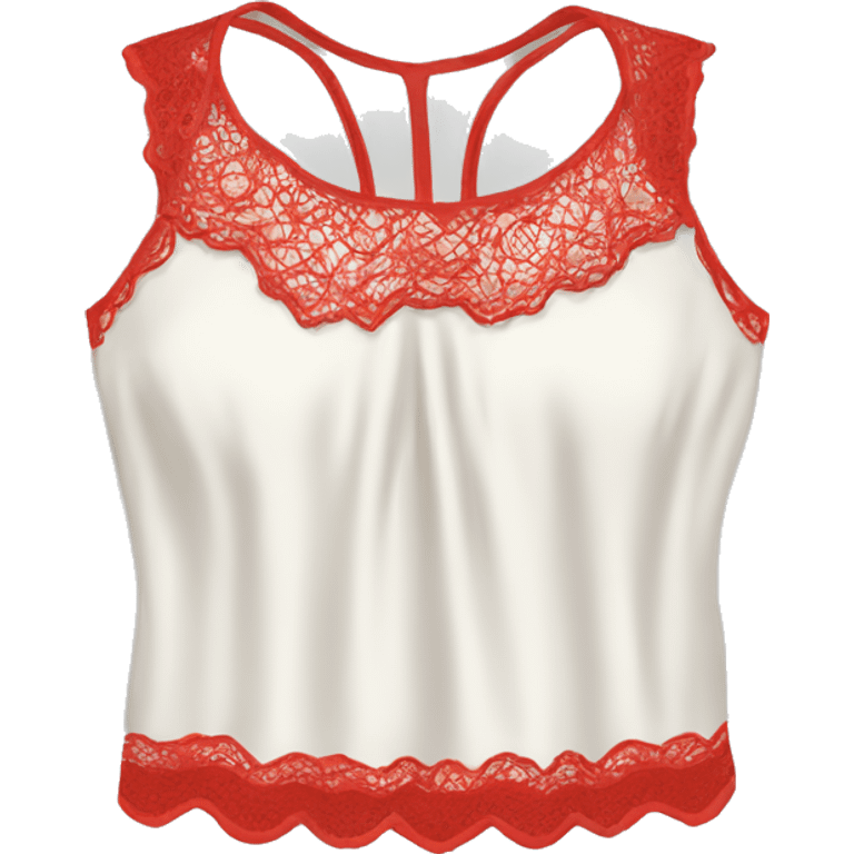 Red top with lace emoji