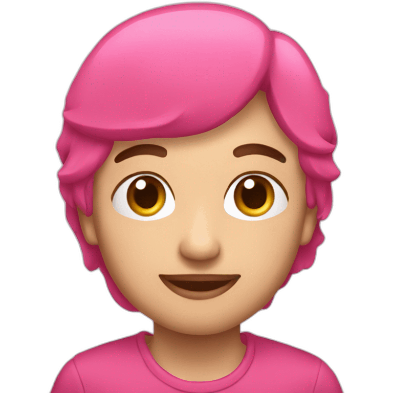 Mono rosado emoji