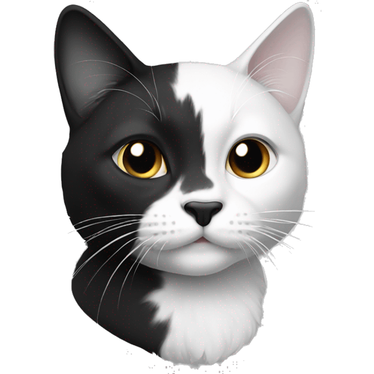 Cat black and White  emoji