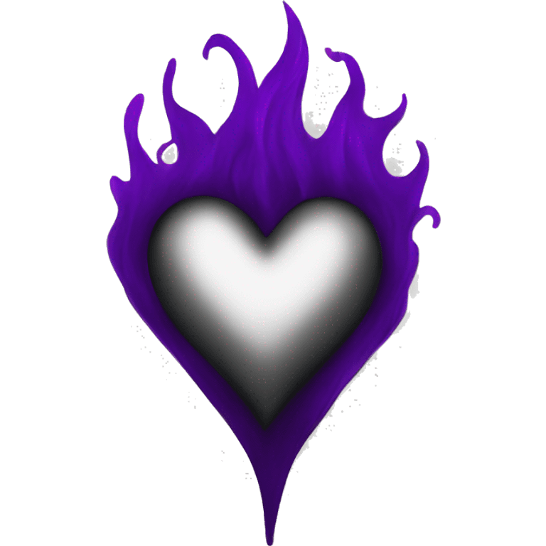 Black heart purple flame emoji