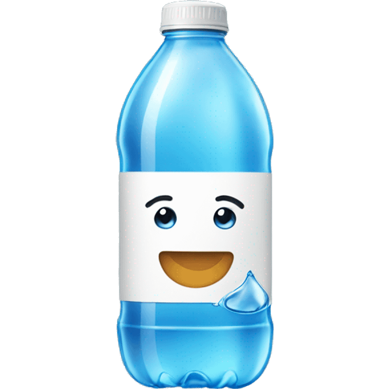 water bottle with drop of water on the label emoji