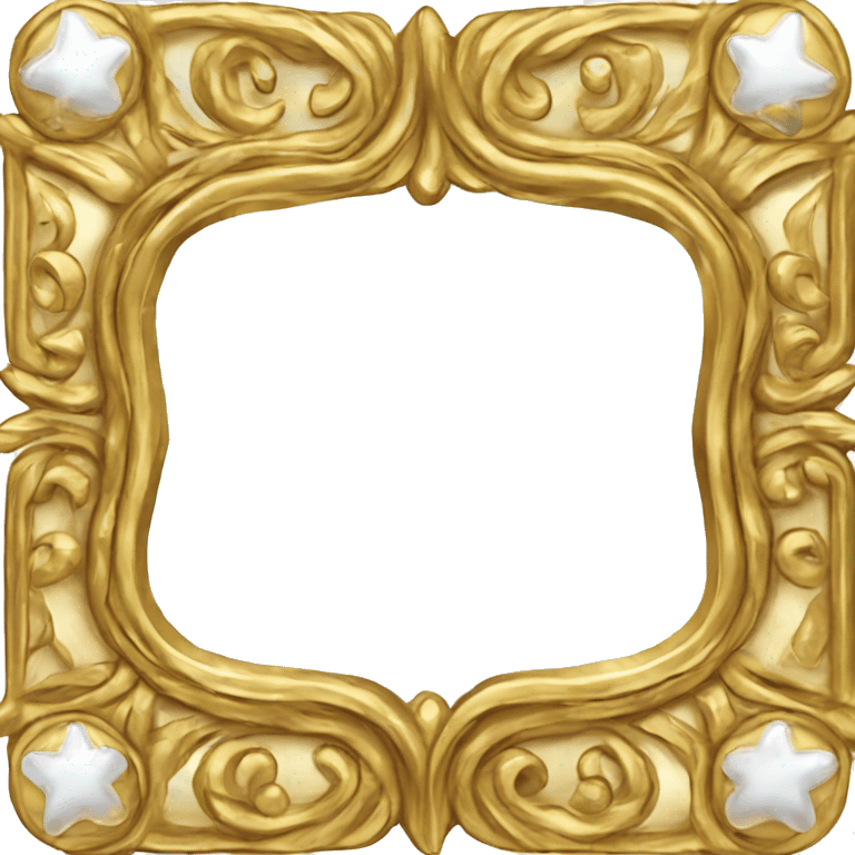 ornate golden mirror with twinkles emoji