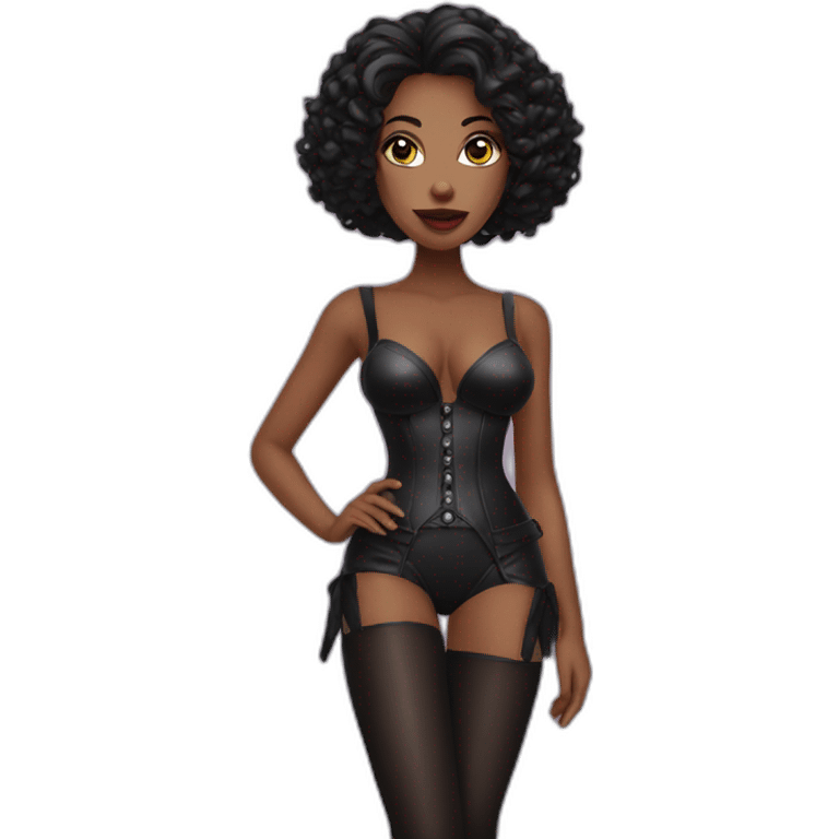 woman in fetish outfit emoji