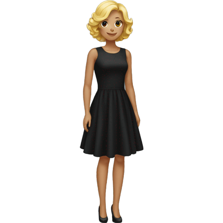 smal black dress emoji