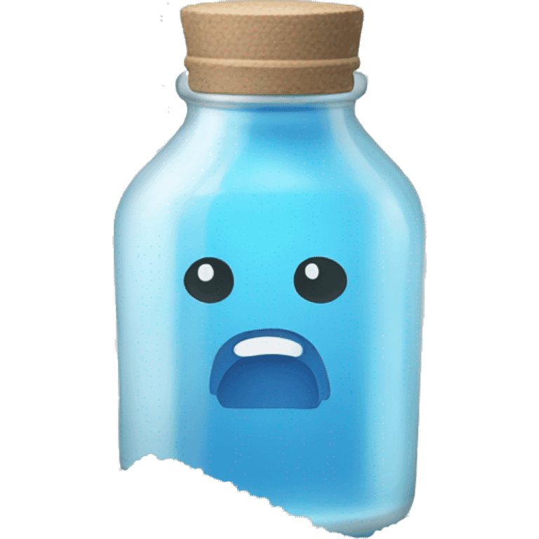 Salt in blue bottle emoji