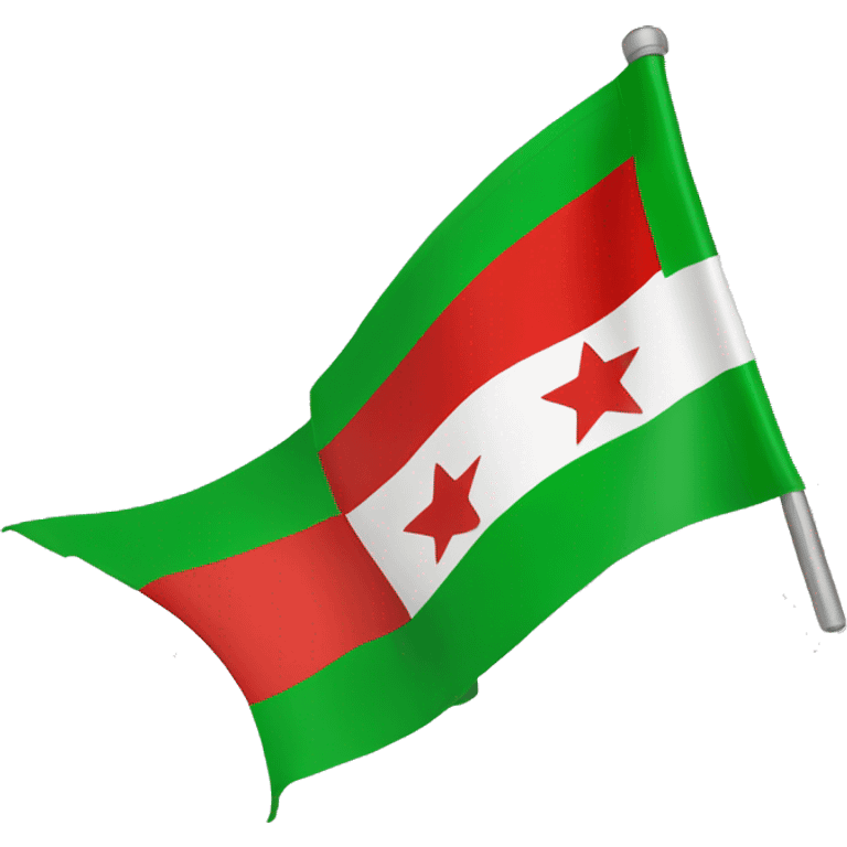 change this flag 🇸🇾 the top green the and three red stars in the middle  emoji