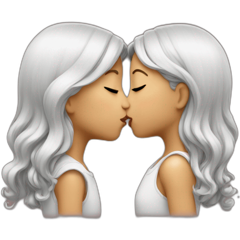 girls kissing emoji