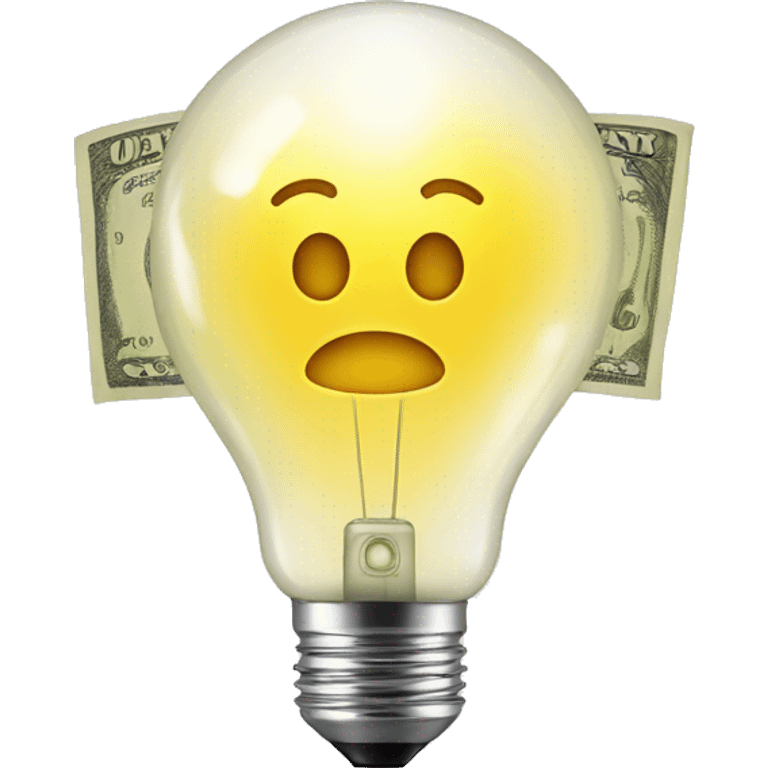 bulb with money inside emoji