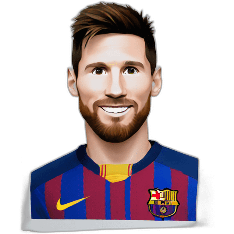 Messi avec Ronaldo sur papier emoji