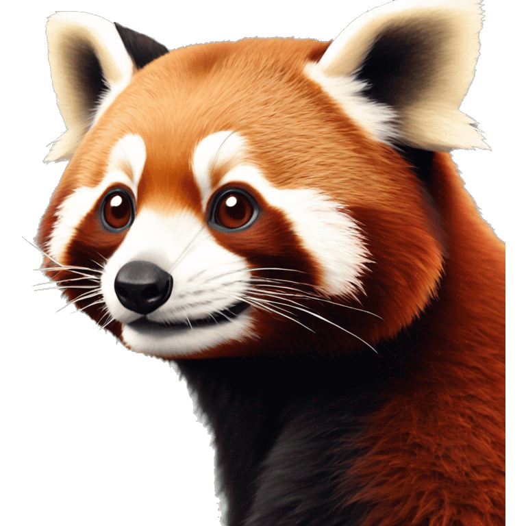 red panda but he's up close to the screen because he's being nosey emoji