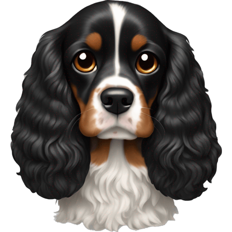 Cocker/cavalier spaniel black emoji