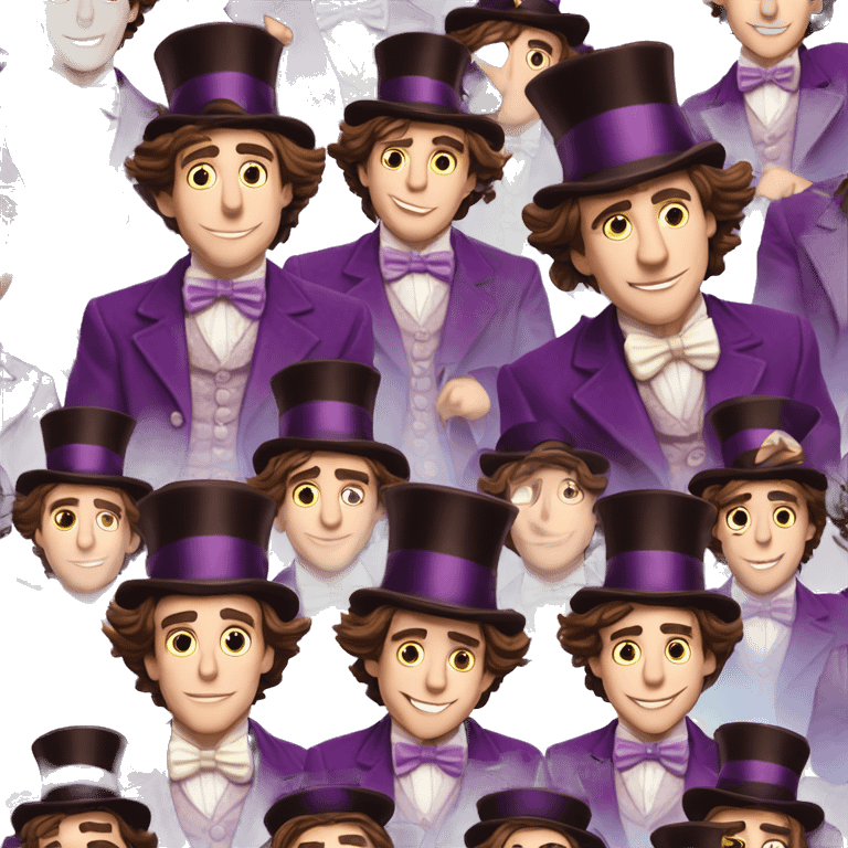 Timothée Chalamet as adult wonka emoji