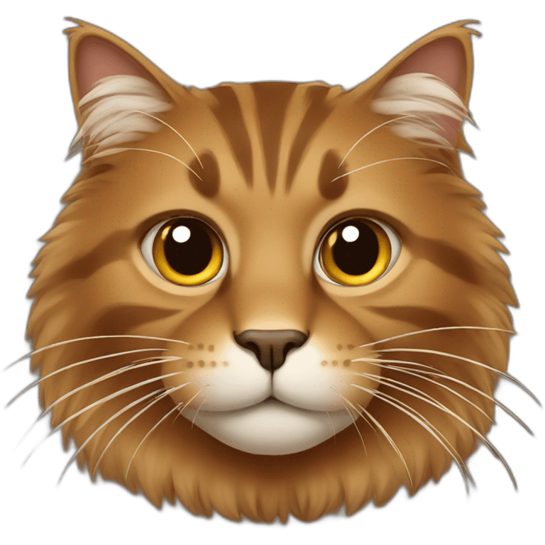 Big brown fluffy cat emoji