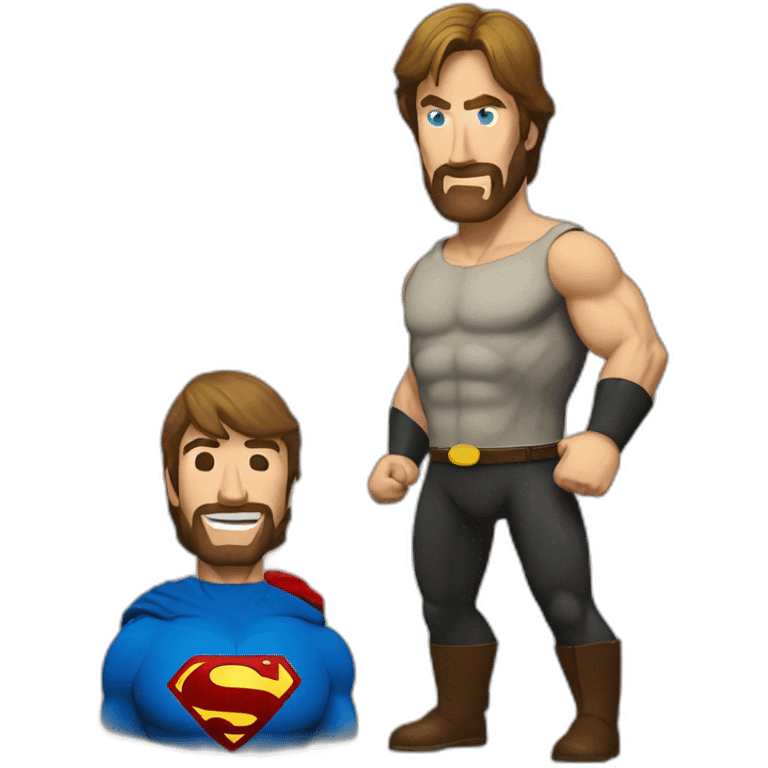 Chuck Norris en slip superman emoji