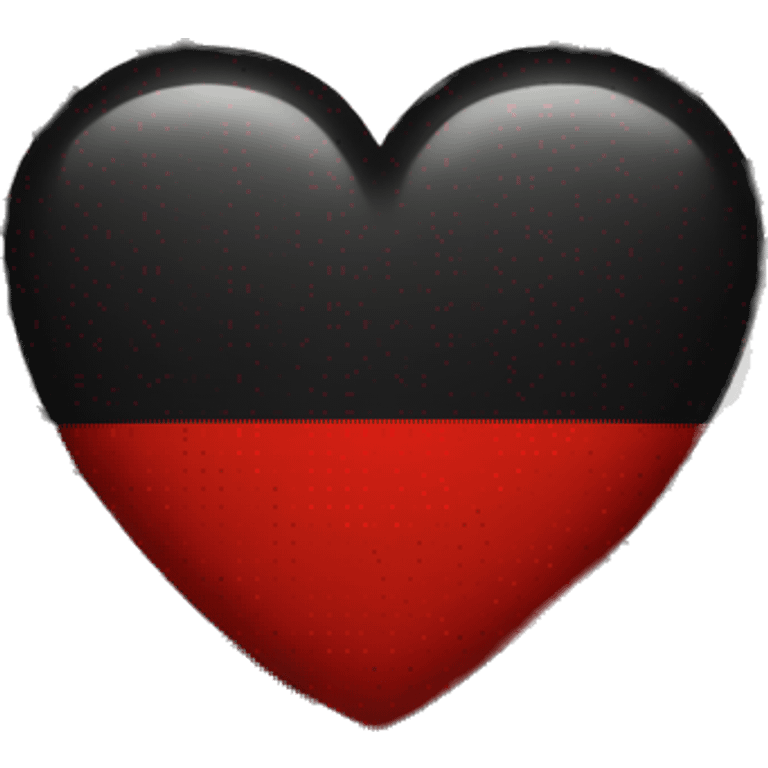 Red black stripe heart emoji