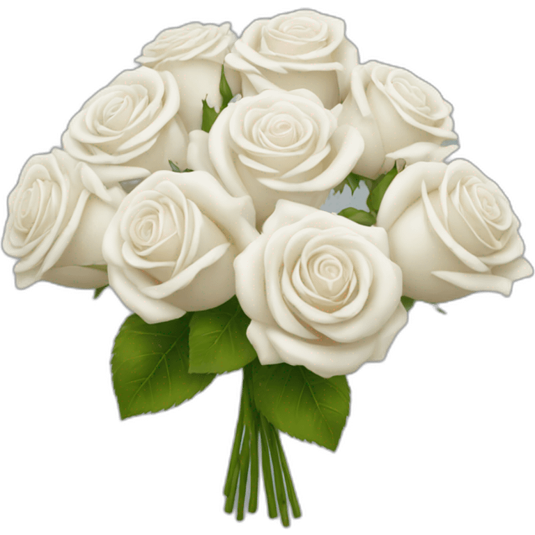 White rose bouquet  emoji