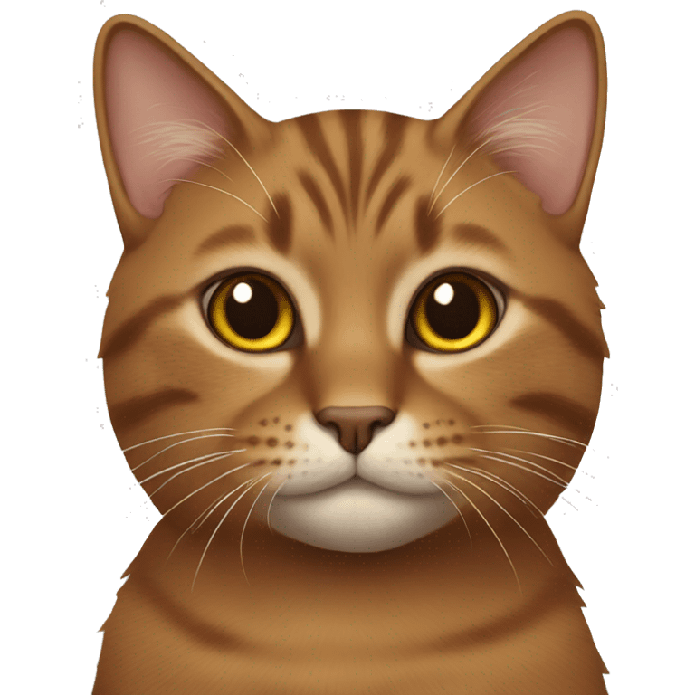 Realistic brown cat emoji