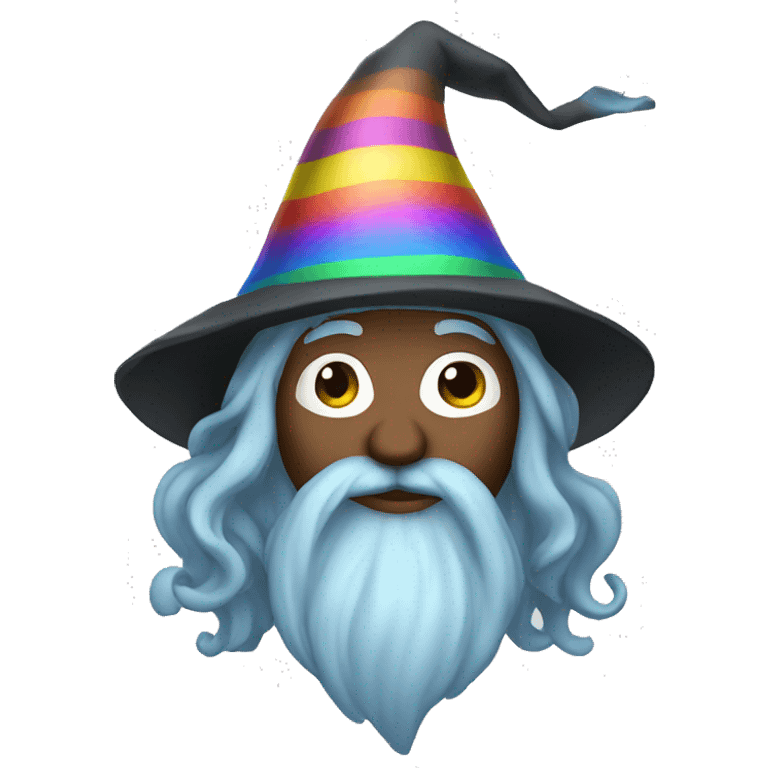 Rainbow wizard emoji