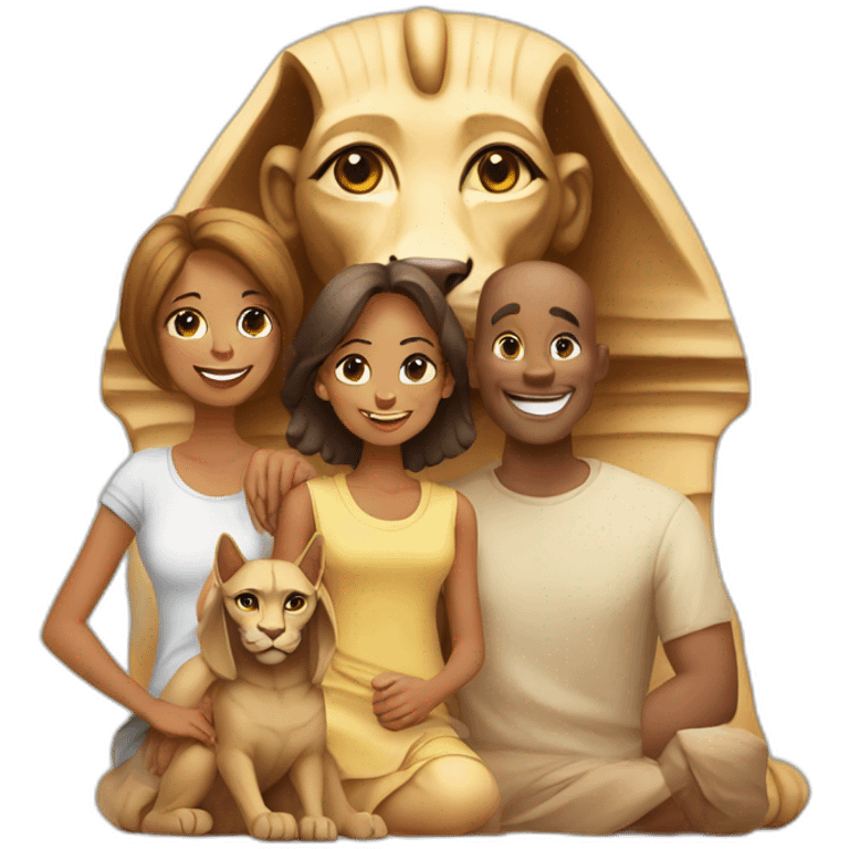 Happy family and sphinx emoji