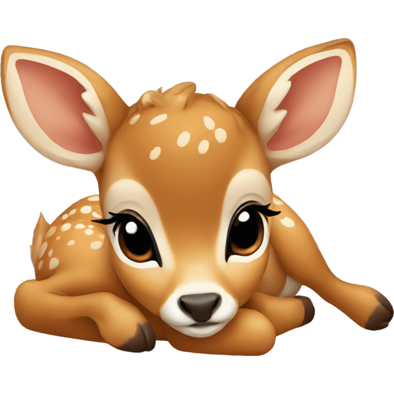 baby deer laying down emoji