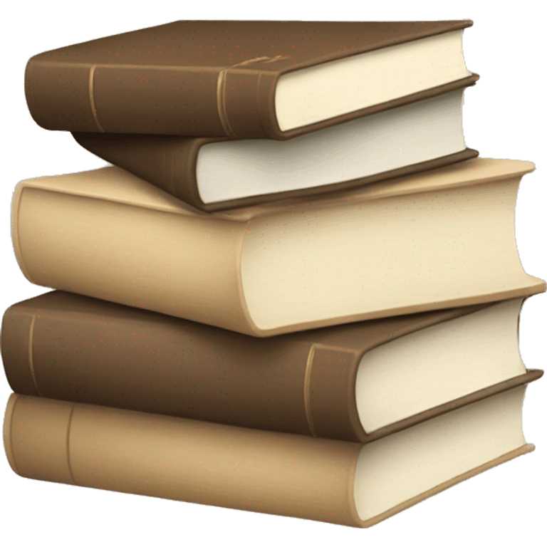 a beige stack of books emoji