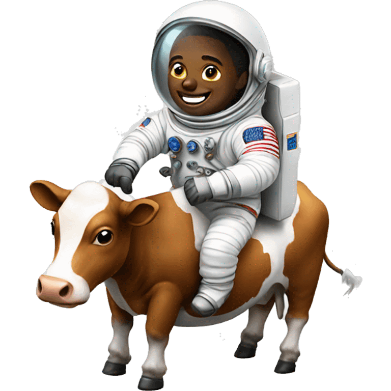 Astronaut on a cow emoji