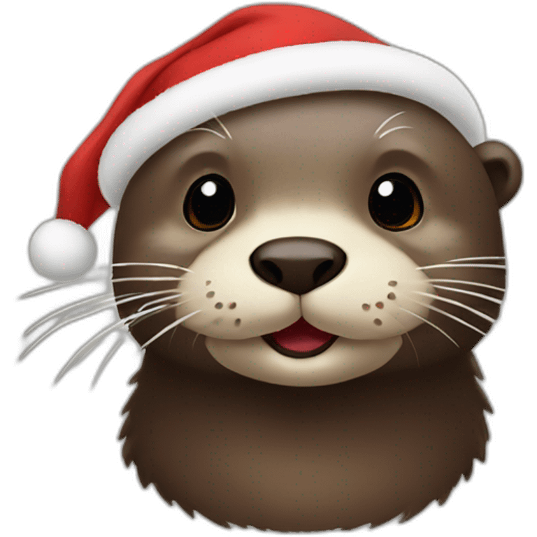 Christmas otter emoji