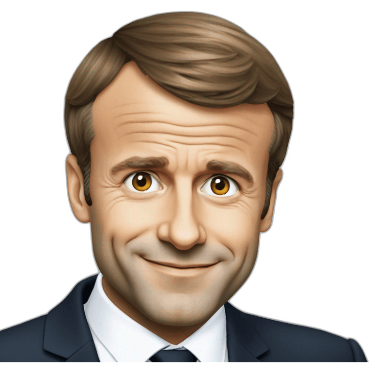 Emmanuel Macron qui fait un cœur emoji