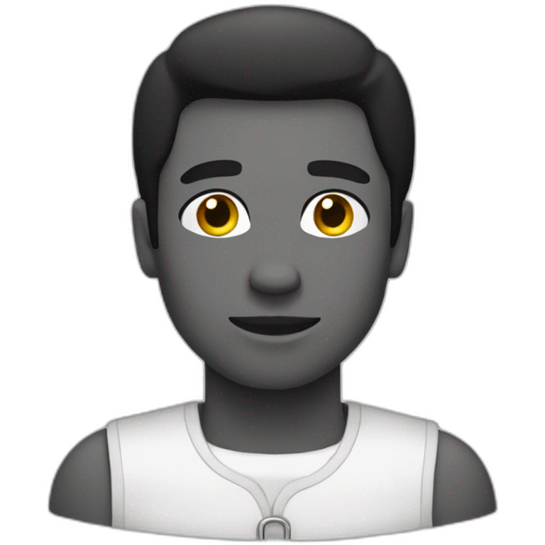 Chad guy black and white emoji