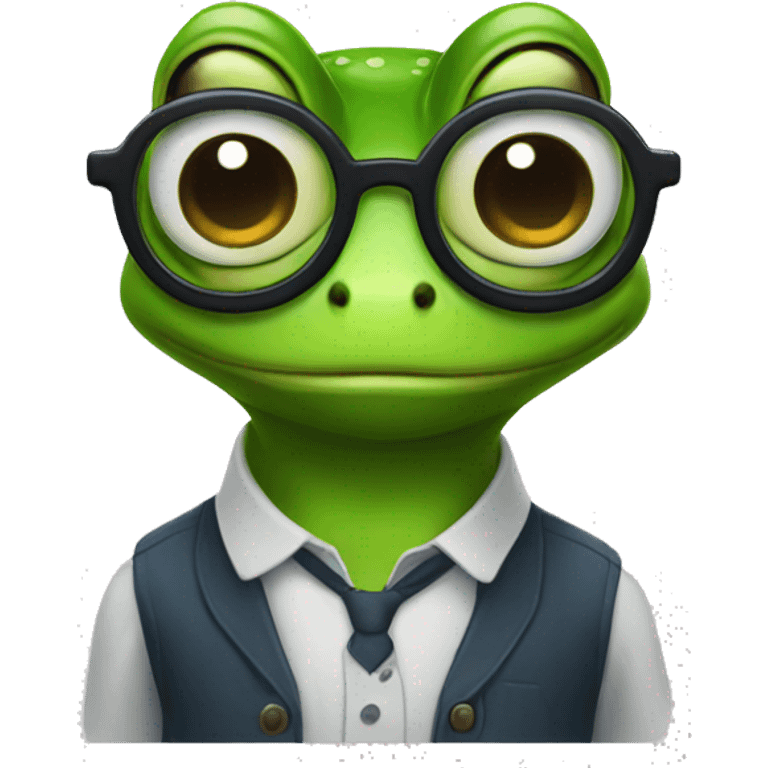 nerd frog emoji