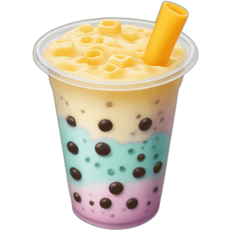 bubble tea with cheese on top emoji