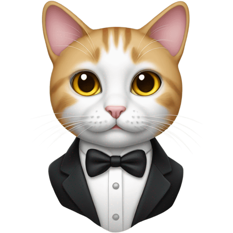 Cat wearing tuxedo emoji