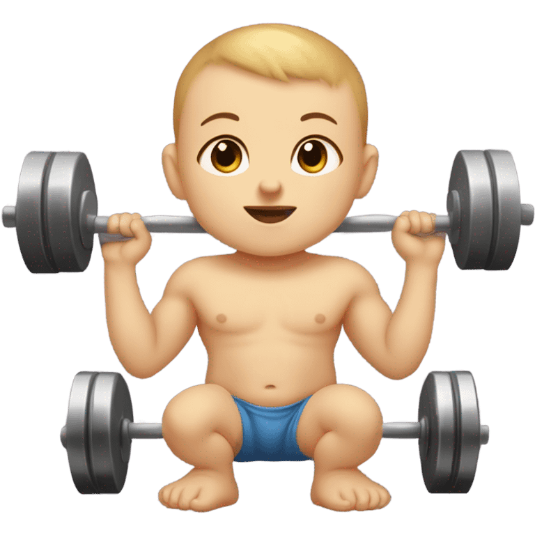 Baby weightlifting  emoji