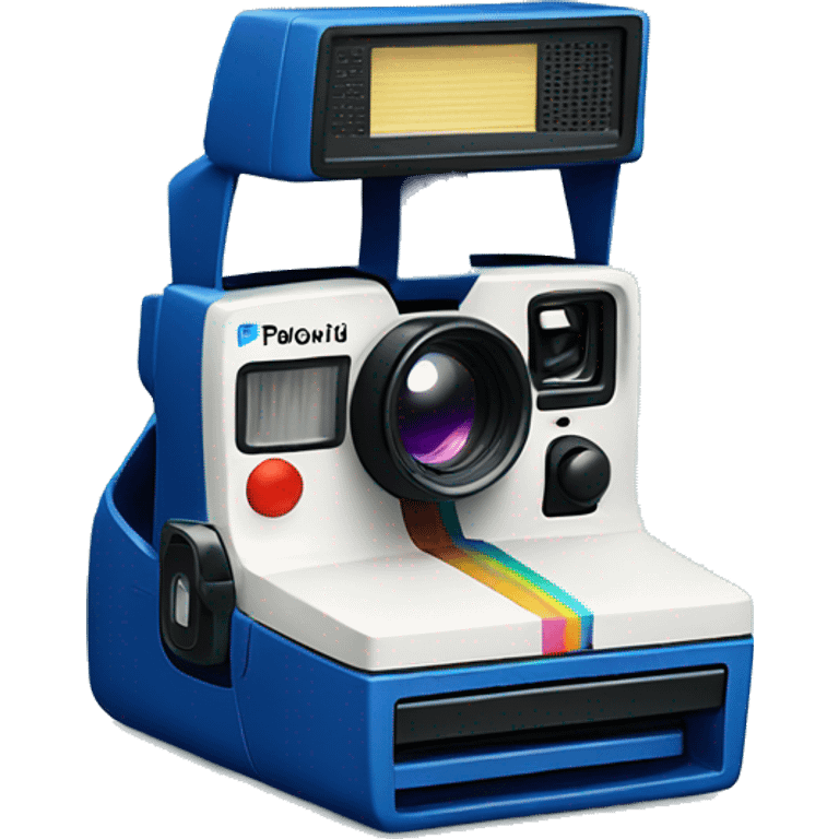 Blue polaroid camera emoji