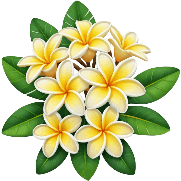 Frangipani bouquet emoji