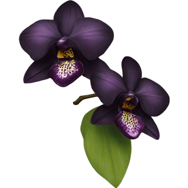 Black orchid emoji