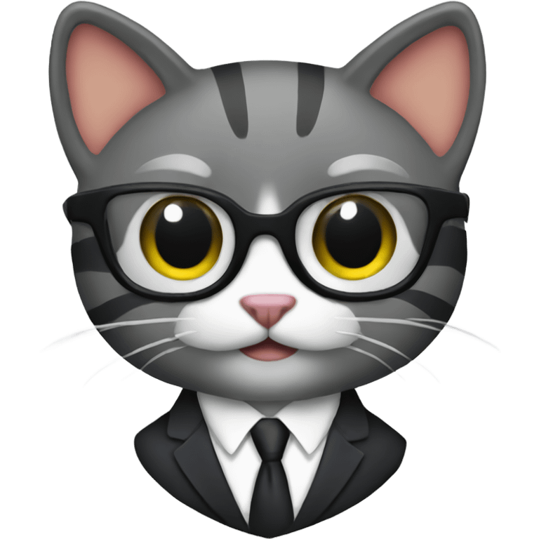 Business cat in a suit emoji