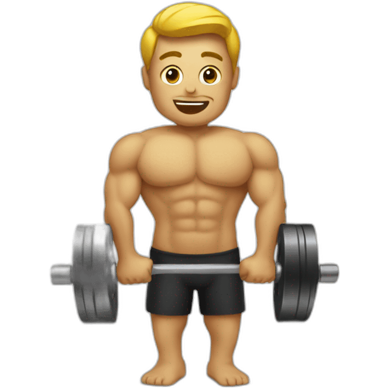 looking at dumbells emoji