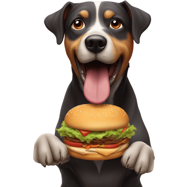 john wicks dog eating a burger emoji