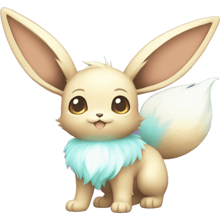 Kawaii Shiny Pastel Eevee Full Body emoji