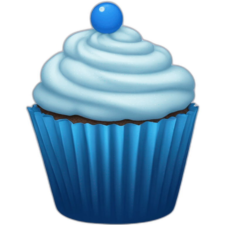 blue cupcake emoji