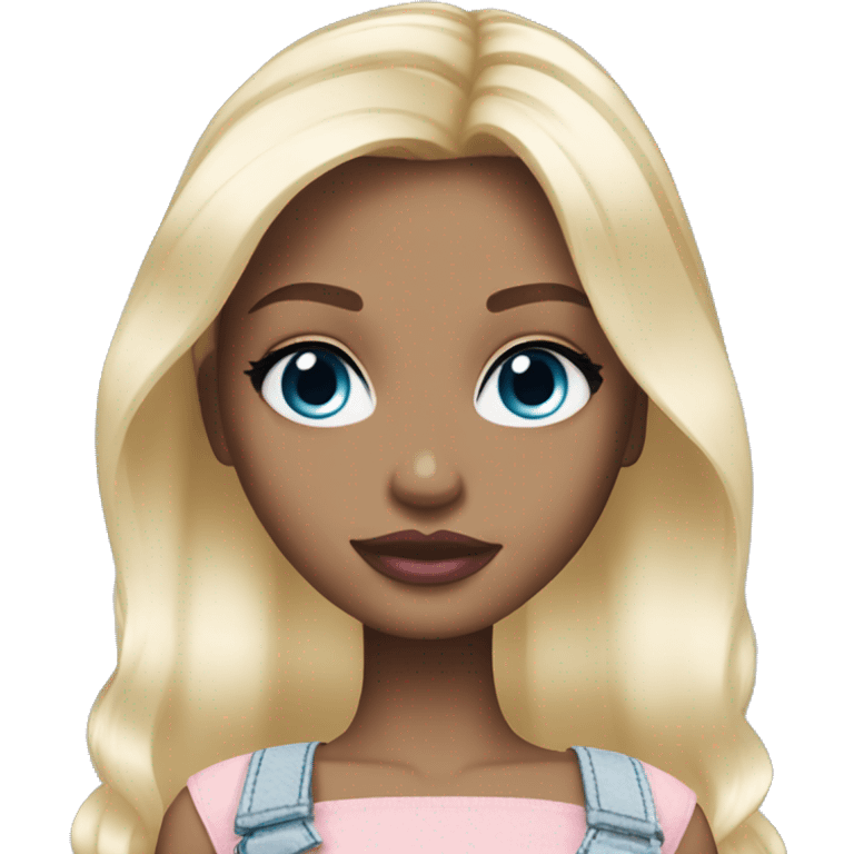 Bratz white skin blond blue eyes light pink lips emoji