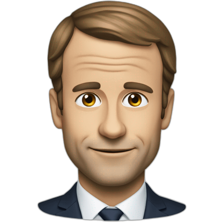 Macron qui fait un dois emoji