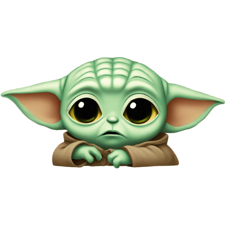 Sad baby yoda emoji