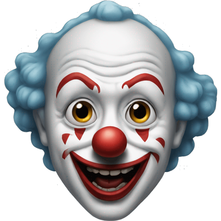 horror portrait of clown emoji