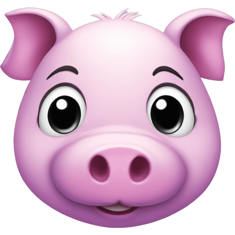 Big cute purple pig  emoji