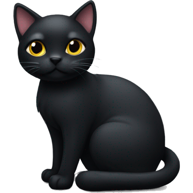 A black cat  emoji