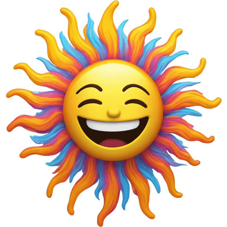 trippy sun emoji