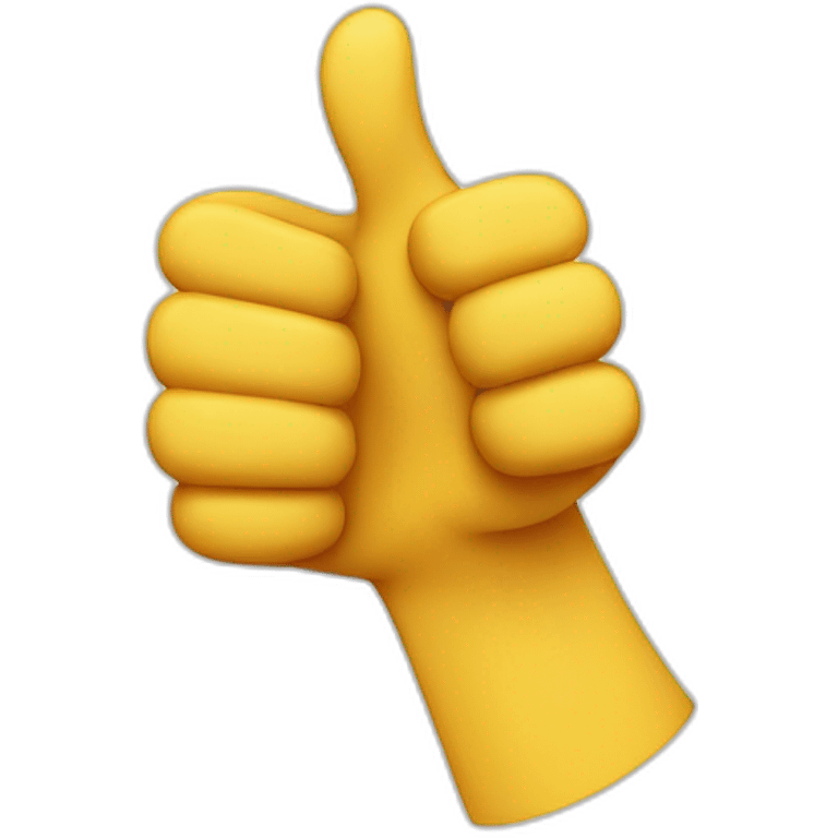 thumbs up but the tip bends emoji